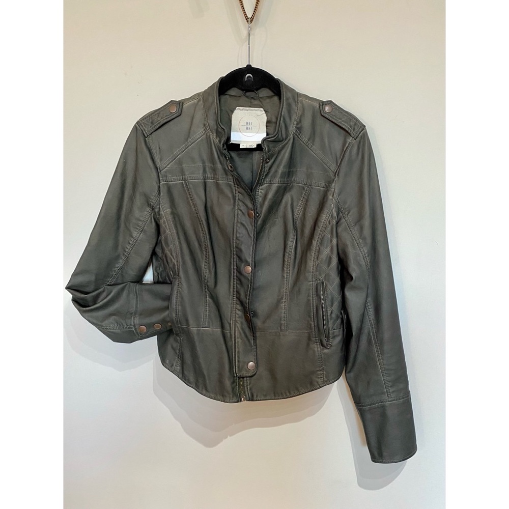 Anthropologie Vegan Leather Moto Style Jacket